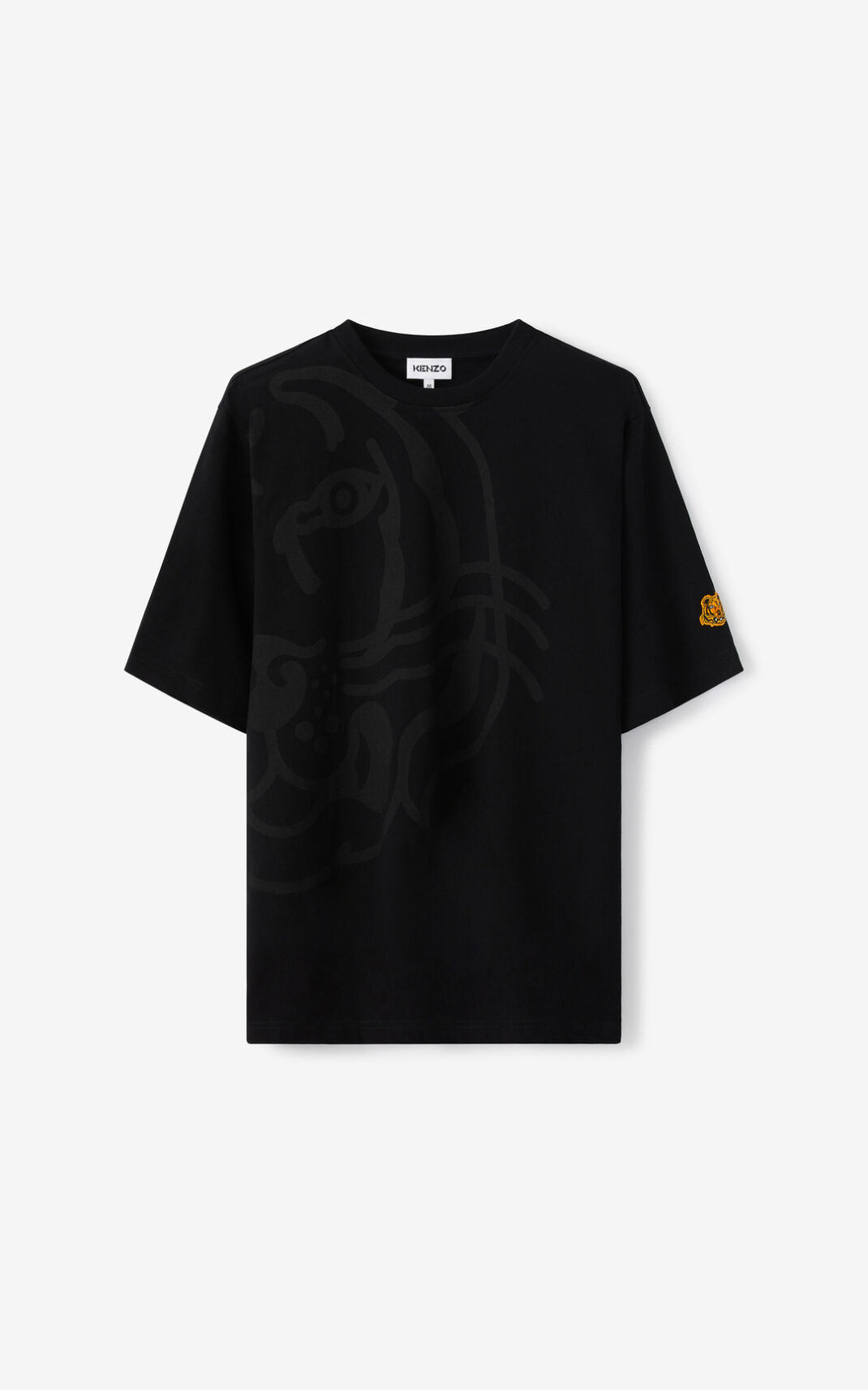 Kenzo K 虎 oversized Tシャツ メンズ 黒 - SMEIJF831